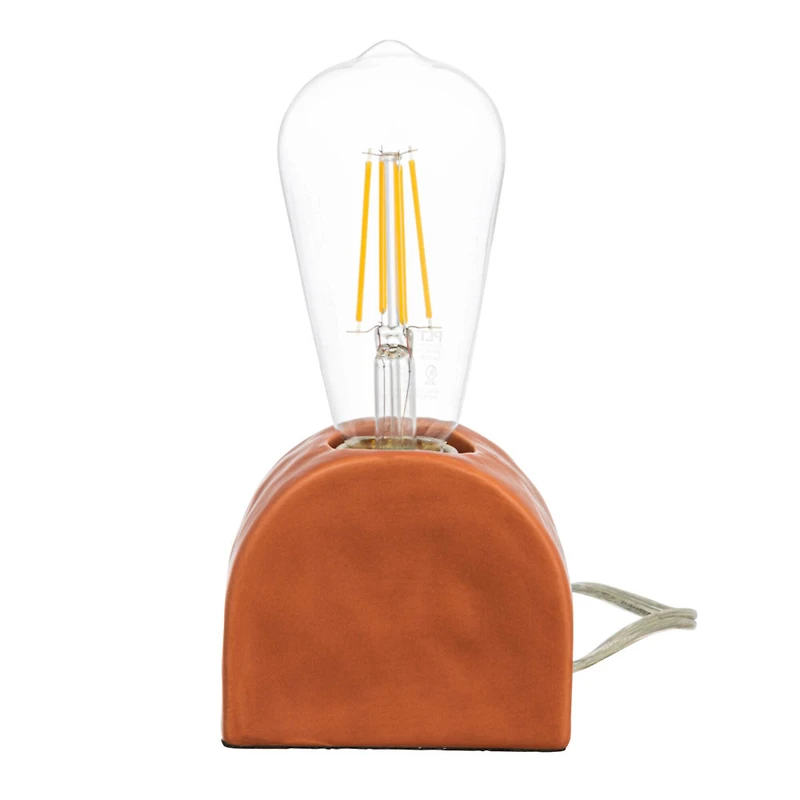 Hello Honey® 4" Scandinavian Terracotta Exposed Bulb Table Lamp