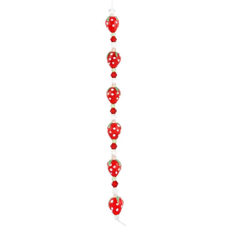 Red Lampwork Glass Strawberry Beads by Bead Landing™
