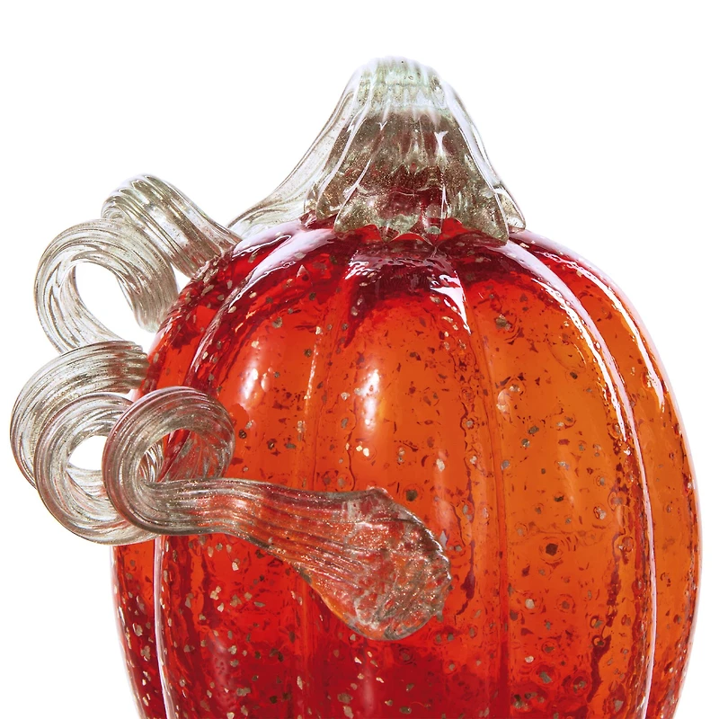 Glitzhome® Red Glass Pumpkin & Gourd Set