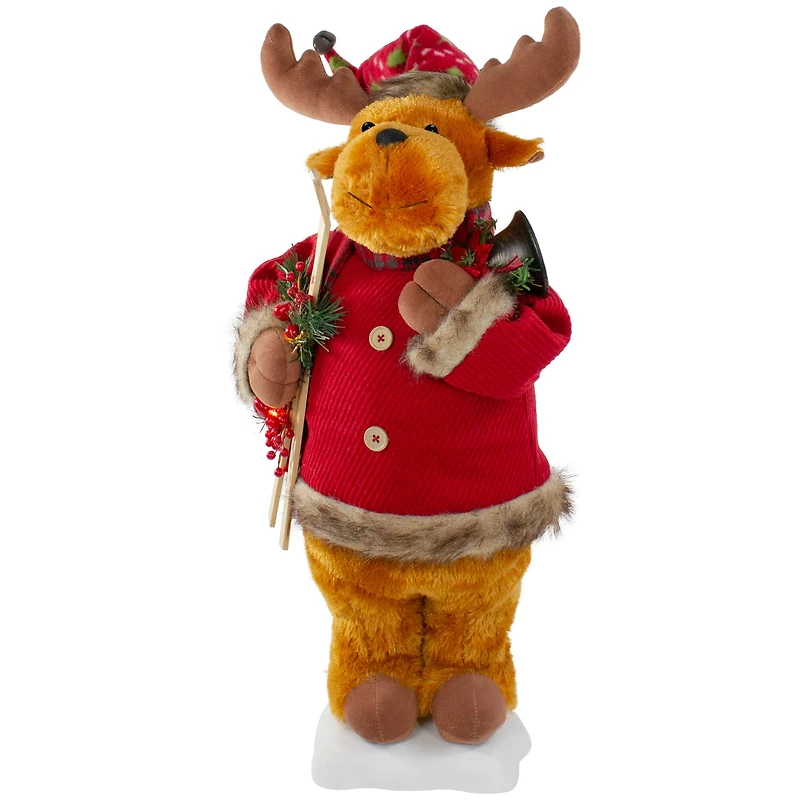 24" Lighted & Animated Musical Moose Christmas Figure