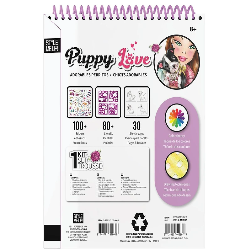 Style Me Up! Puppy Love Sketch Art Kit