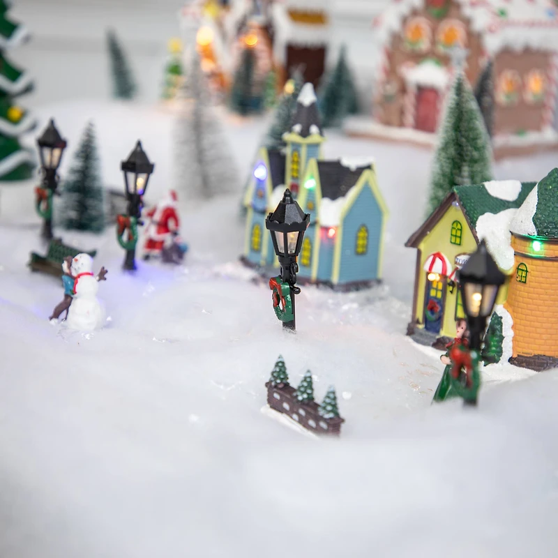 4.75" Christmas Village Lighted Street Lamps, 4ct.