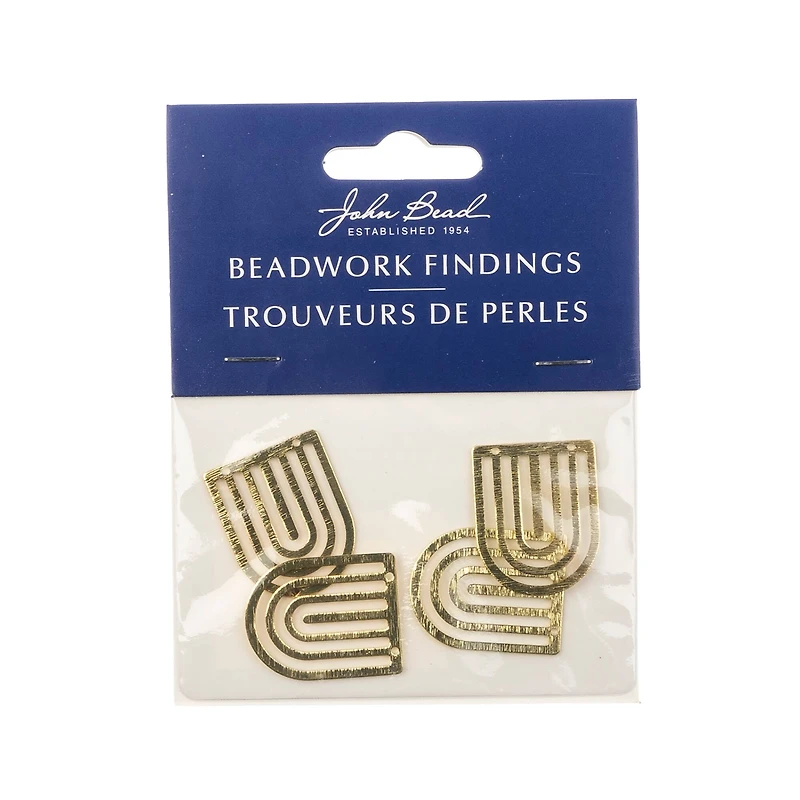 John Bead Beadwork Findings Gold Rainbow Pendant, 4ct.