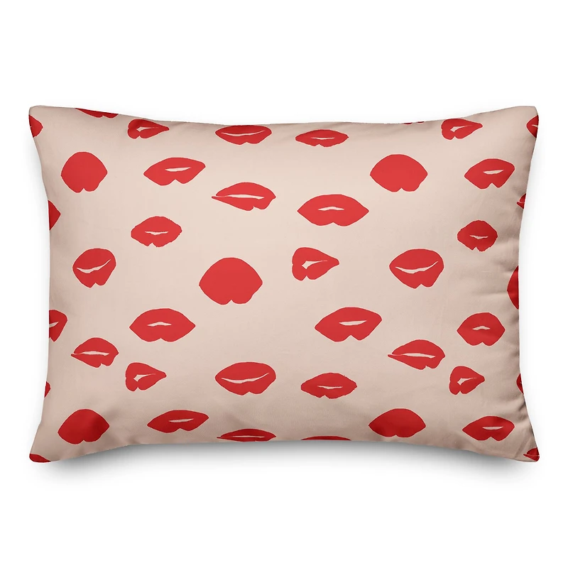 J'Adore Lips Rectangle Throw Pillow