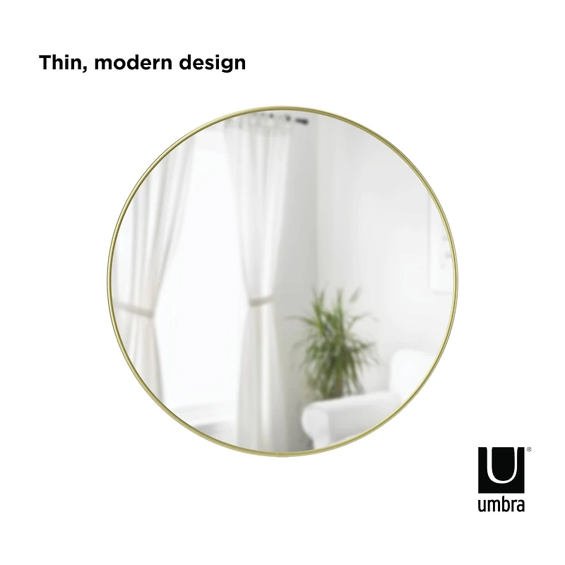 Umbra 24" Brass Hubba Round Mirror 