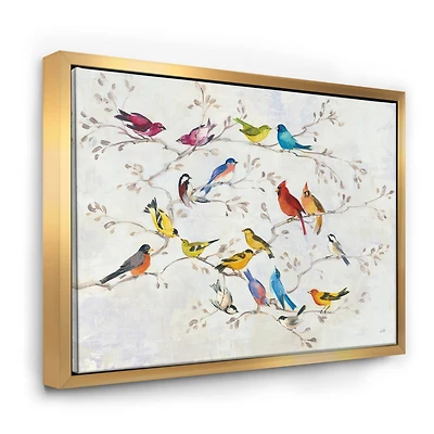 Designart - Multi-Color Bird on Tree