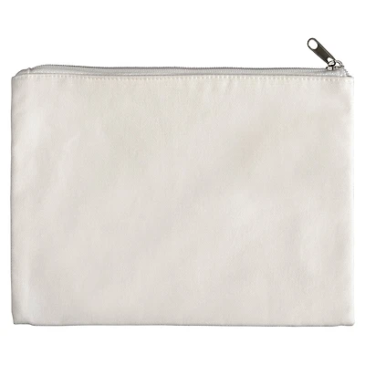 12 Pack: 10" x 8" White Canvas Pouch by Make Market®