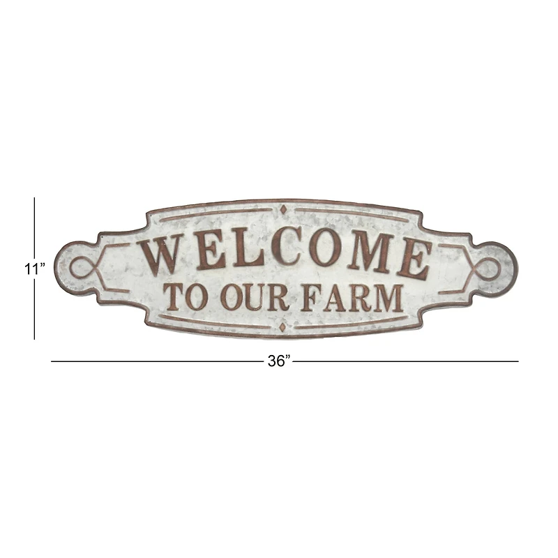Brown Metal Farmhouse Sign Wall Décor