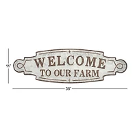 Brown Metal Farmhouse Sign Wall Décor
