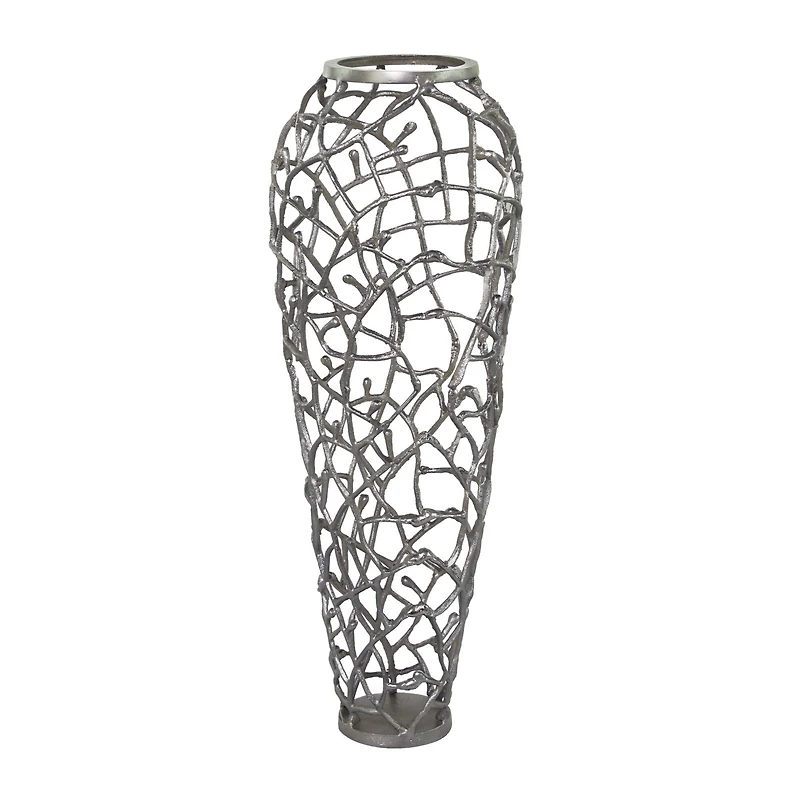 Gold Contemporary Vase, 12" x 12" x 33"