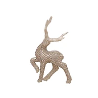 8" Gold Glitter & Crystal Dancing Reindeer Tabletop Décor by Ashland®