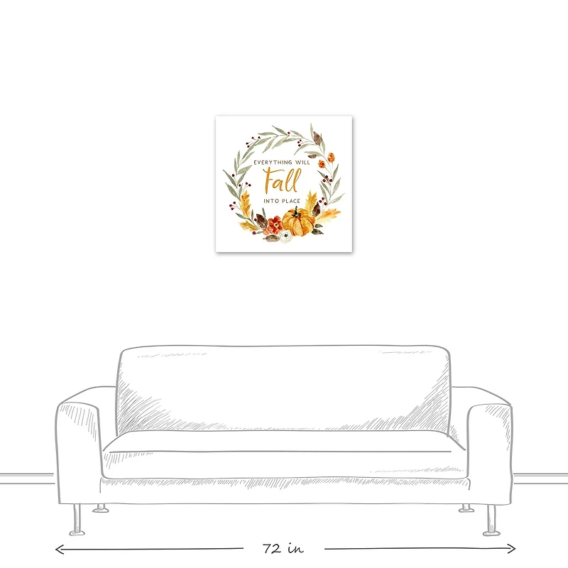 Fall Into Place Canvas Wall Art