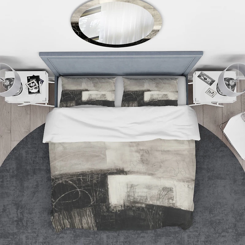 Designart 'A Geometric Day II' Geometric Bedding Set