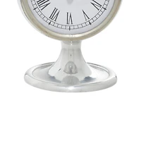 11" Silver Aluminum Coastal Clock