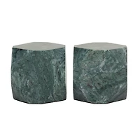 CosmoLiving by Cosmopolitan 4" Geometric Marble Block Bookend Set