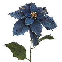 29.5" Blue Velvet Poinsettia Stem by Ashland®