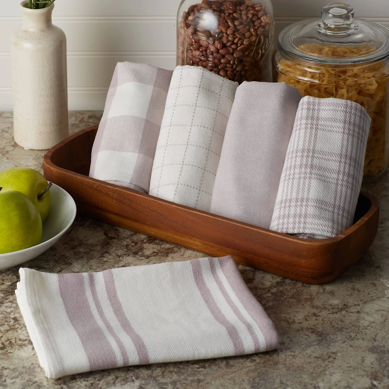 DII® Dusty Lilac Everyday Dish Towels, 5ct.