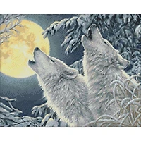 Crafting Spark Two Wolves Diamond Painting Kit