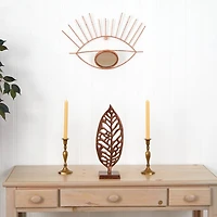 19" Gold Metal Eye Wall Mirror