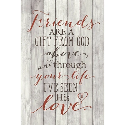 Friends Are A Gift Wood Plaque