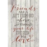 Friends Are A Gift Wood Plaque