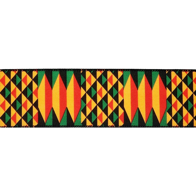 2.5" x 3yd. Faux Linen Wired Geometric Ribbon by Celebrate It™