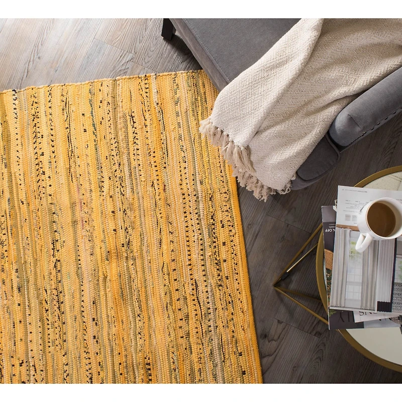 DII® Multi Mustard Rag Rug, 4ft. x 6ft.