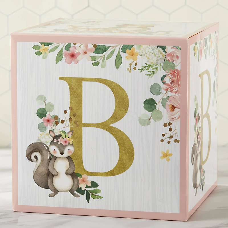 Kate Aspen Pink Woodland Baby Block Box Set, 4ct.