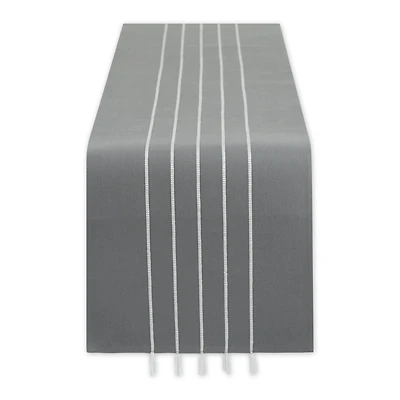 DII® 72" Striped Tassel Table Runner