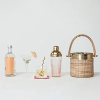 Hello Honey® 3qt. Boho-Chic Rattan & Steel Ice Bucket