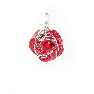12 Pack: Red Austrian Crystal Rose Charm by Bead Landing™