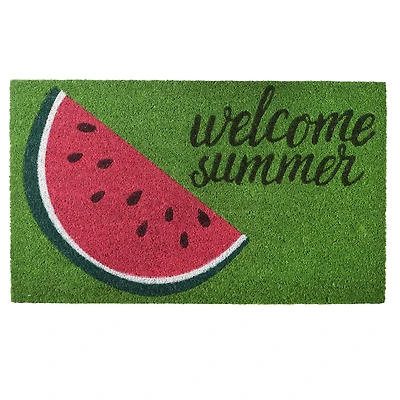 30" Welcome Summer Watermelon Coir Doormat