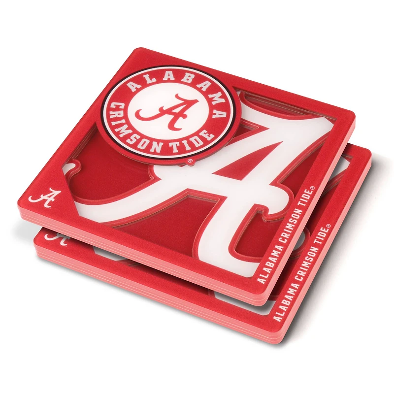 College Team 3D Logo Series Coasters
