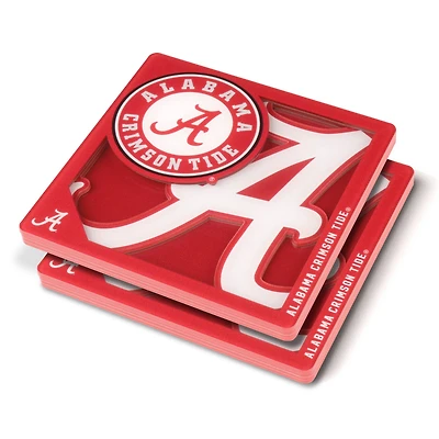 College Team 3D Logo Series Coasters