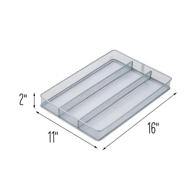 Honey Can Do 3 Section Mesh Utensil Tray
