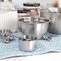 MegaChef 14 Piece Stainless Steel Measuring Cup & Spoon Set with Mixing Bowls