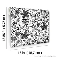 RoomMates Stranger Things Hellfire Club Black Peel & Stick Wallpaper