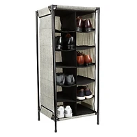 Simplify Black 12-Section Shoe Organizer