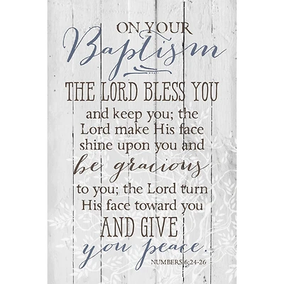 On Your Baptism Wood Plaque