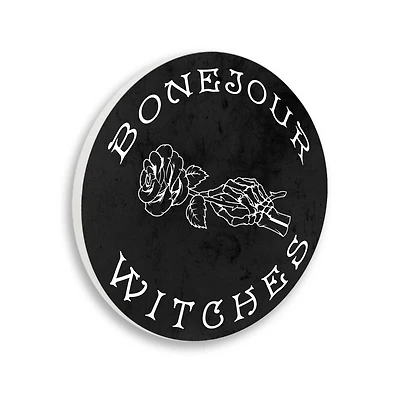 Stupell Industries Bonejour Witches Halloween Humor Wall Plaque Art