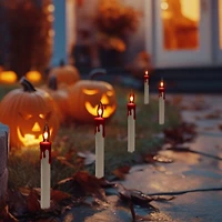 5ct. Lighted Flickering Candle Halloween Pathway Marker Lights