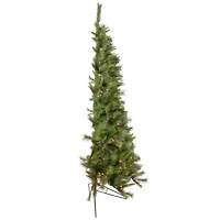 7.5ft. Pre-Lit Real Touch™️ Canyon Pine Artificial Half Wall Christmas Tree, Clear Lights