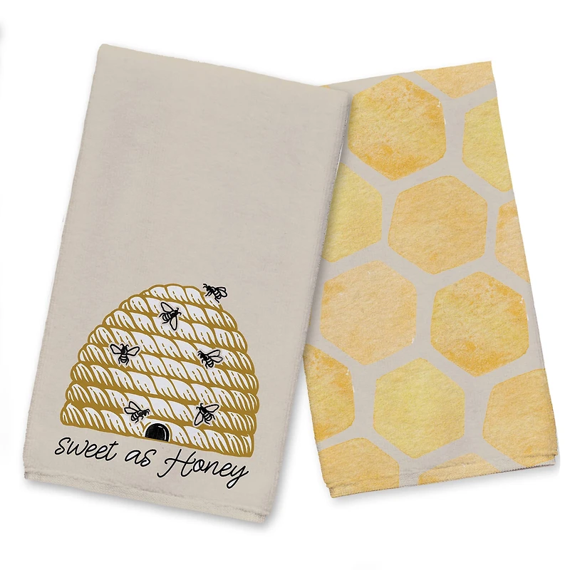 Sweet As Honey Hive Tea Towel - Set of 2
