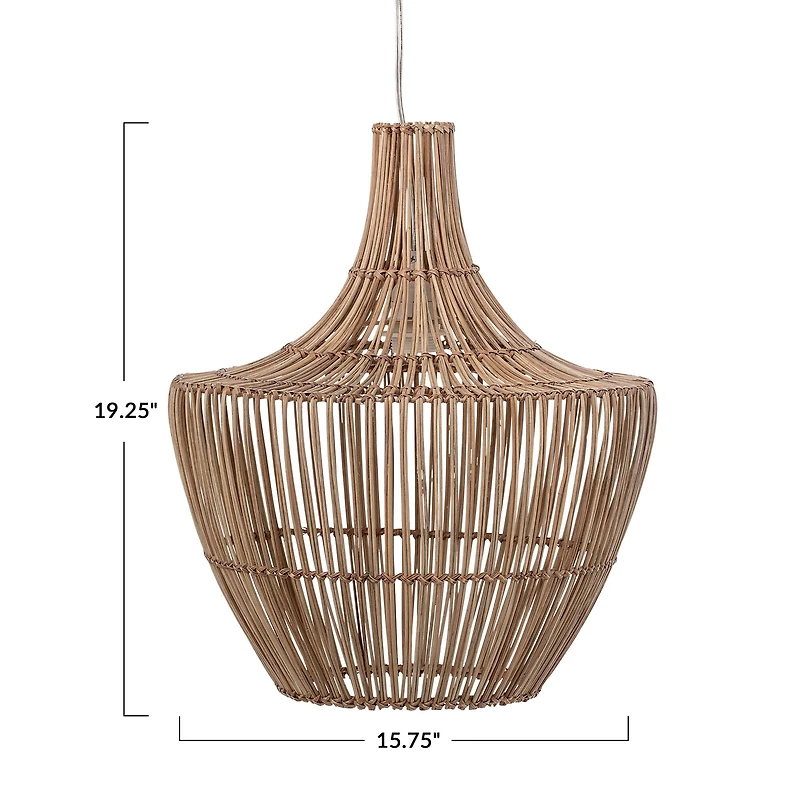 Hello Honey® Round Wicker Pendant Light