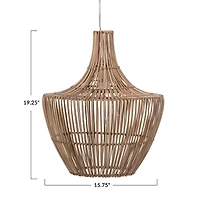 Hello Honey® Round Wicker Pendant Light