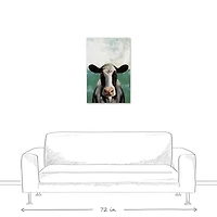 Cow Green Field 20" x 30" Canvas Wall Art