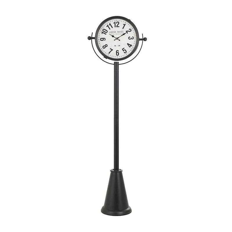 6ft. Black Metal Clock
