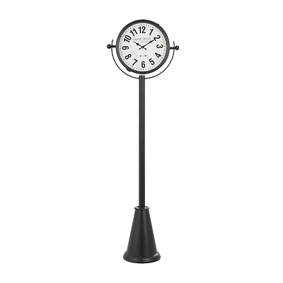 6ft. Black Metal Clock