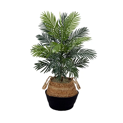 3ft. Artificial Areca Palm Tree with Handmade Jute & Cotton Basket