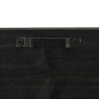 Hello Honey® Black Firwood & Rattan Wall Mirror